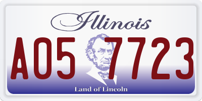 IL license plate A057723