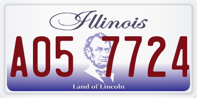 IL license plate A057724
