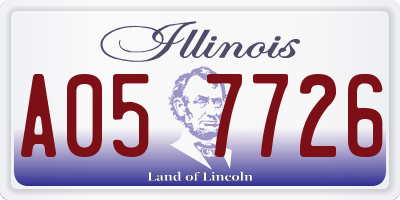 IL license plate A057726