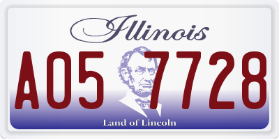 IL license plate A057728