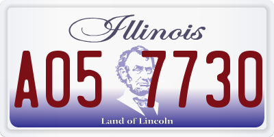 IL license plate A057730