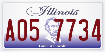 IL license plate A057734
