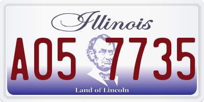 IL license plate A057735