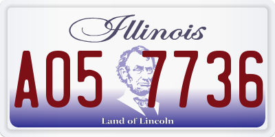 IL license plate A057736