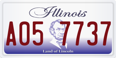 IL license plate A057737