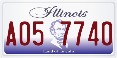 IL license plate A057740
