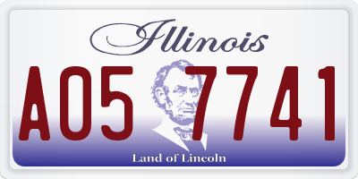 IL license plate A057741