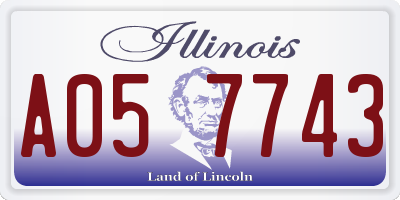 IL license plate A057743