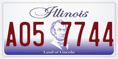 IL license plate A057744