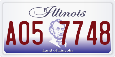 IL license plate A057748