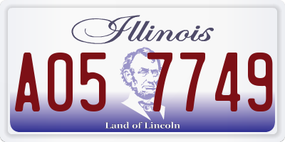 IL license plate A057749
