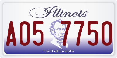 IL license plate A057750