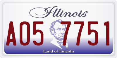 IL license plate A057751
