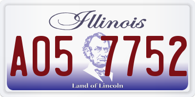 IL license plate A057752