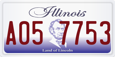 IL license plate A057753