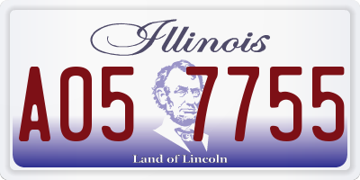 IL license plate A057755