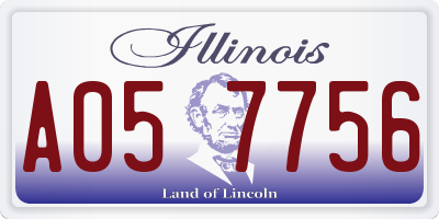 IL license plate A057756