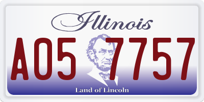 IL license plate A057757