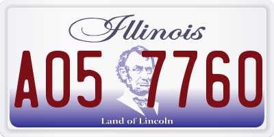 IL license plate A057760
