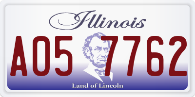 IL license plate A057762