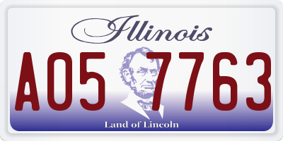 IL license plate A057763