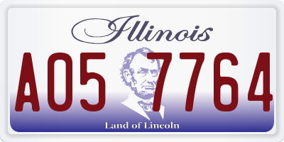 IL license plate A057764