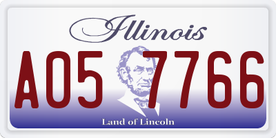 IL license plate A057766