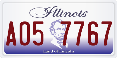 IL license plate A057767