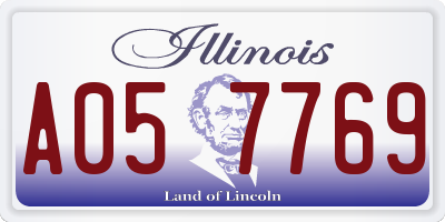 IL license plate A057769