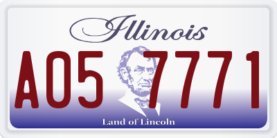 IL license plate A057771