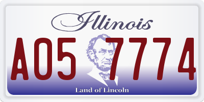 IL license plate A057774