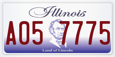 IL license plate A057775