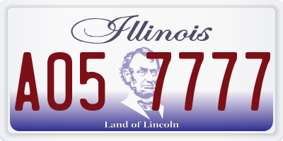 IL license plate A057777