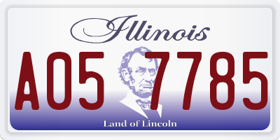 IL license plate A057785