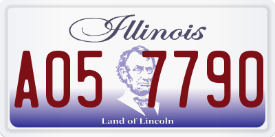 IL license plate A057790