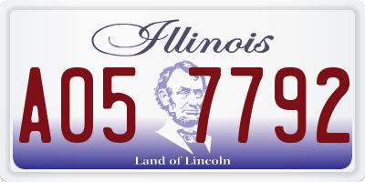 IL license plate A057792