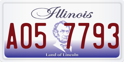 IL license plate A057793