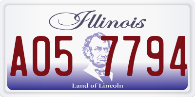 IL license plate A057794