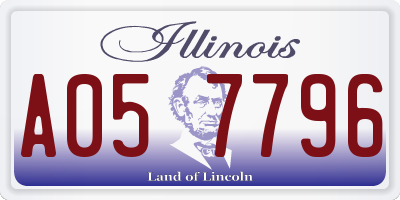 IL license plate A057796
