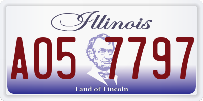 IL license plate A057797