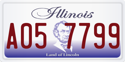 IL license plate A057799