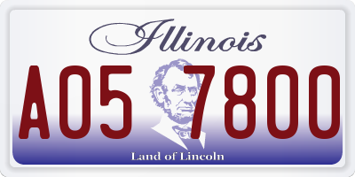 IL license plate A057800