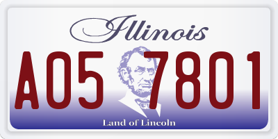 IL license plate A057801
