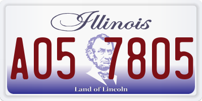 IL license plate A057805