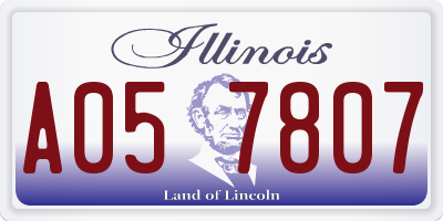 IL license plate A057807