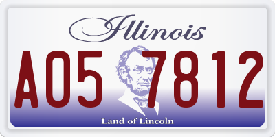 IL license plate A057812