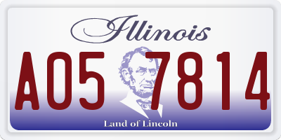 IL license plate A057814