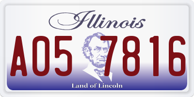 IL license plate A057816