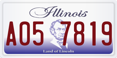 IL license plate A057819