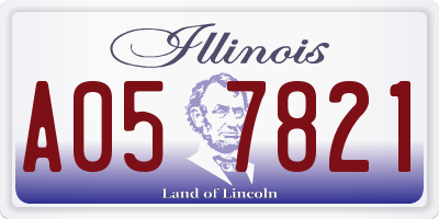 IL license plate A057821